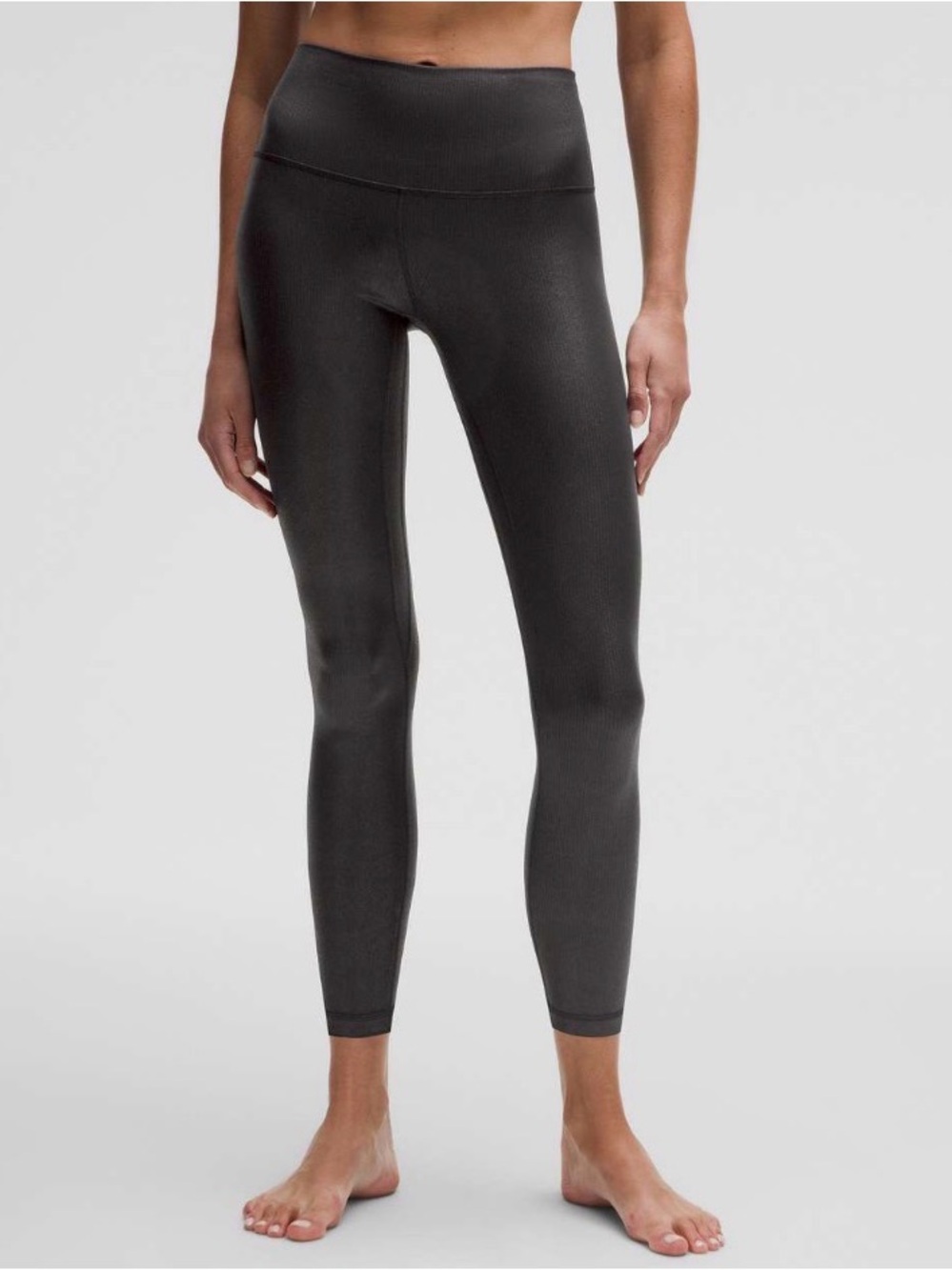 Lululemon Align High-Rise Ribbed Pant 25" *Shine in Radiate Foil Print Black - 8